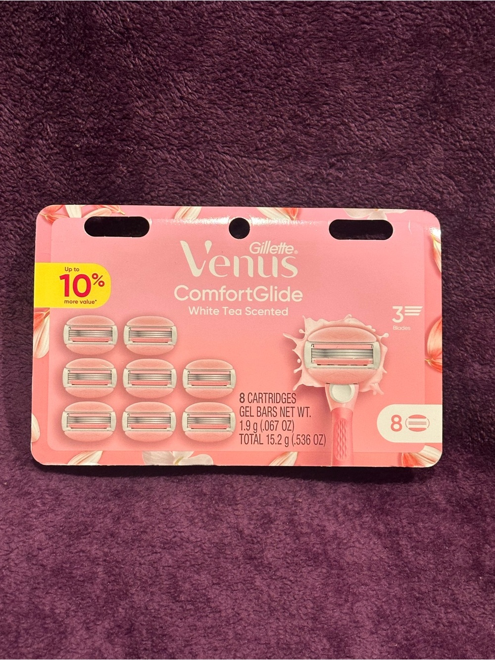 VENUS ComfortGlide White Tea Scented Razor Cartridges - Pink & White